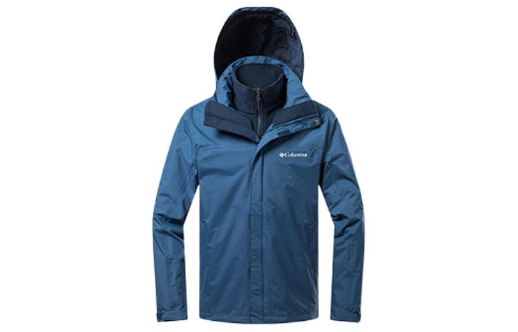 Columbia 3-in-1 Waterproof Windproof Hiking Jacket Blue WE7211-452