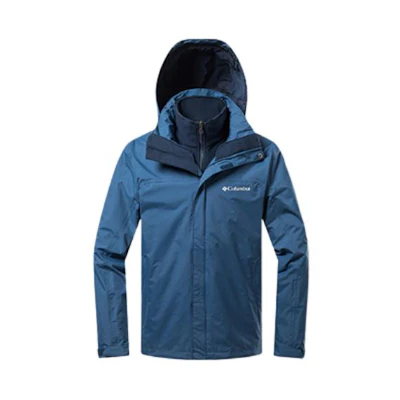 Columbia 3-in-1 Waterproof Windproof Hiking Jacket Blue WE7211-452