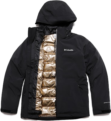 Chaqueta Columbia 3-en-1 Impermeable Aislada con Capucha Negro. WE6347-010 Lookbook Chaqueta Columbia 3-en-1 Impermeable Aislada con Capucha Negro. WE6347-010