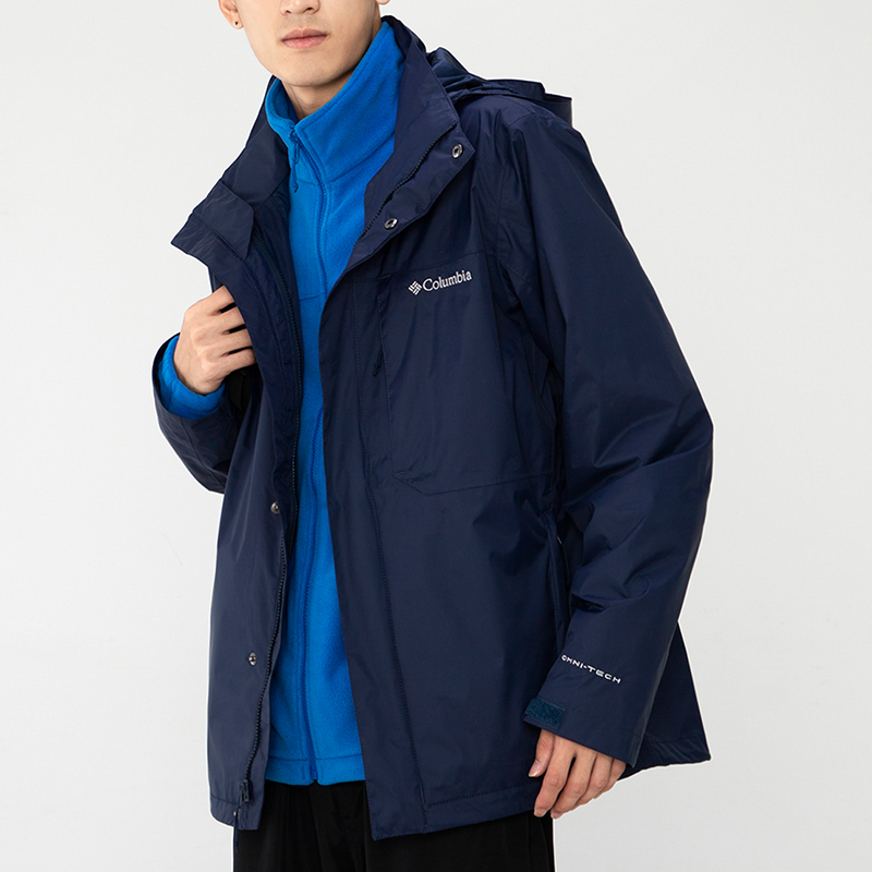 Sizing Columbia 三合一防水防風外套附可拆式抓絨內層 - 藍色 WE1322-464