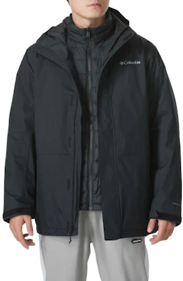 コロンビア 3イン1 防水 防風 コットン裏地付きジャケット - ブラック WE9872-010 Buy コロンビア 3イン1 防水 防風 コットン裏地付きジャケット - ブラック WE9872-010