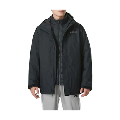 Columbia 3-in-1 Waterproof Windproof Jacket with Warm Cotton Lining - Black WE9872-010