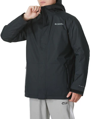 コロンビア 3イン1 防水 防風 コットン裏地付きジャケット - ブラック WE9872-010 Details for コロンビア 3イン1 防水 防風 コットン裏地付きジャケット - ブラック WE9872-010