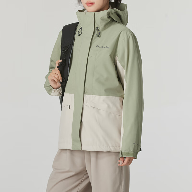 Purchase 哥伦比亚3合1连帽绿徒步夹克-防水保暖外套 (2024)。 XR4388-348