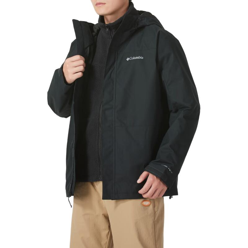 Details for Chaqueta Columbia 3 en 1 Impermeable de Senderismo con Forro Polar Negra. WE4714-010
