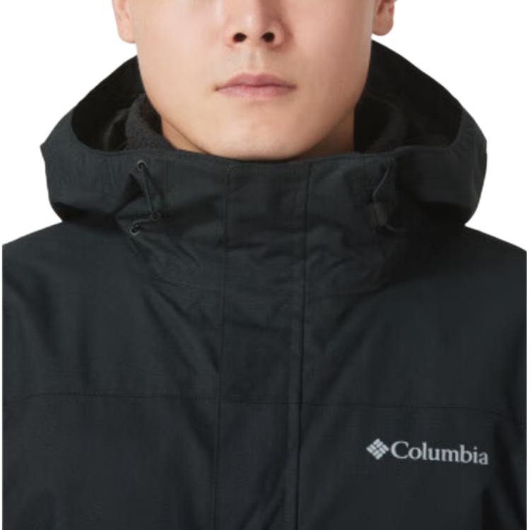 Sizing Chaqueta Columbia 3 en 1 Impermeable de Senderismo con Forro Polar Negra. WE4714-010