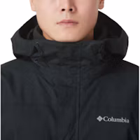 Sizing Columbia 三合一黑色防水登山外套附抓毛內襯。 WE4714-010