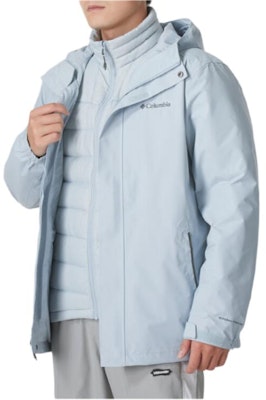 Columbia蓝色3合1防水保暖冲锋衣-Omni-Heat技术户外登山夹克。 XE5418-031 Shop Columbia蓝色3合1防水保暖冲锋衣-Omni-Heat技术户外登山夹克。 XE5418-031