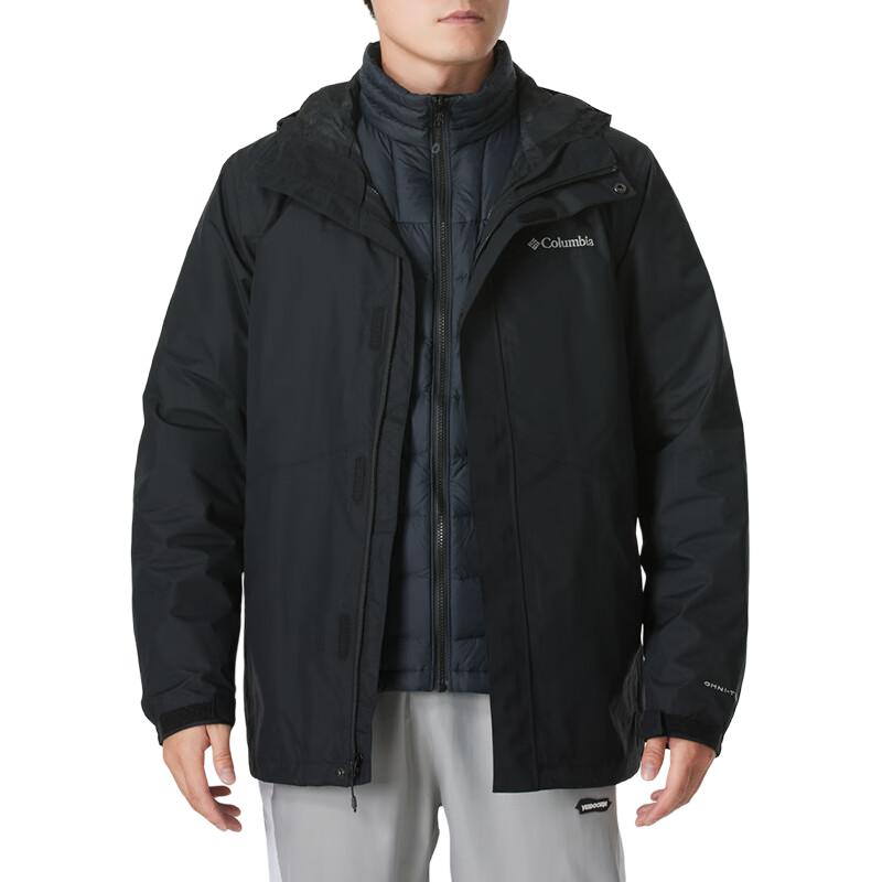 Order Columbia 三合一防水防風羽絨外套 黑色戶外裝 - 2024 秋季 XE5418-010
