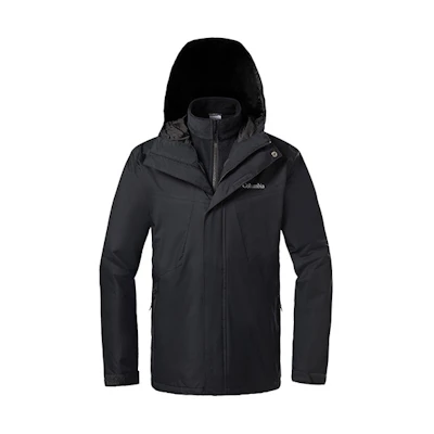 Columbia 3-in-1 Waterproof Windproof Jacket with Detachable Fleece - Black WE0572-010