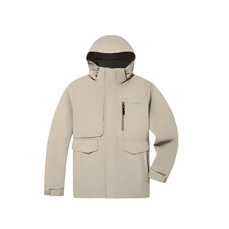 Lookbook Columbia 三合一防水防風保暖登山外套 卡其色 FW24. XE9603-271