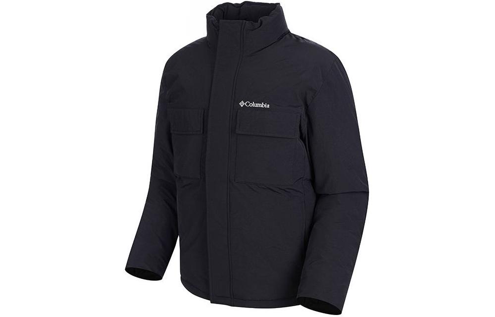 Shop Columbia AIR HEAT 黑色保暖外套 (經典標誌設計) YMT338-BLK