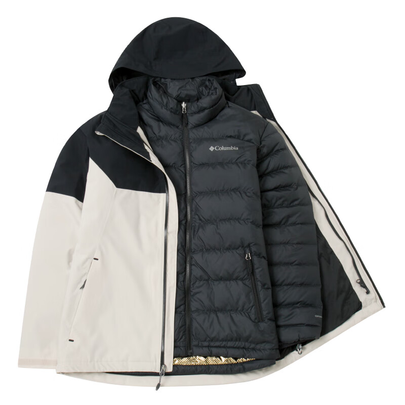 Columbia  Beige Waterproof Windproof 3-in-1 Detachable Hiking Jacket. WE6671-278