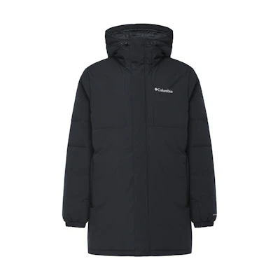 Columbia Black Hooded Down Jacket - Urban Outdoor Warm Casual Wear. WE7624-010