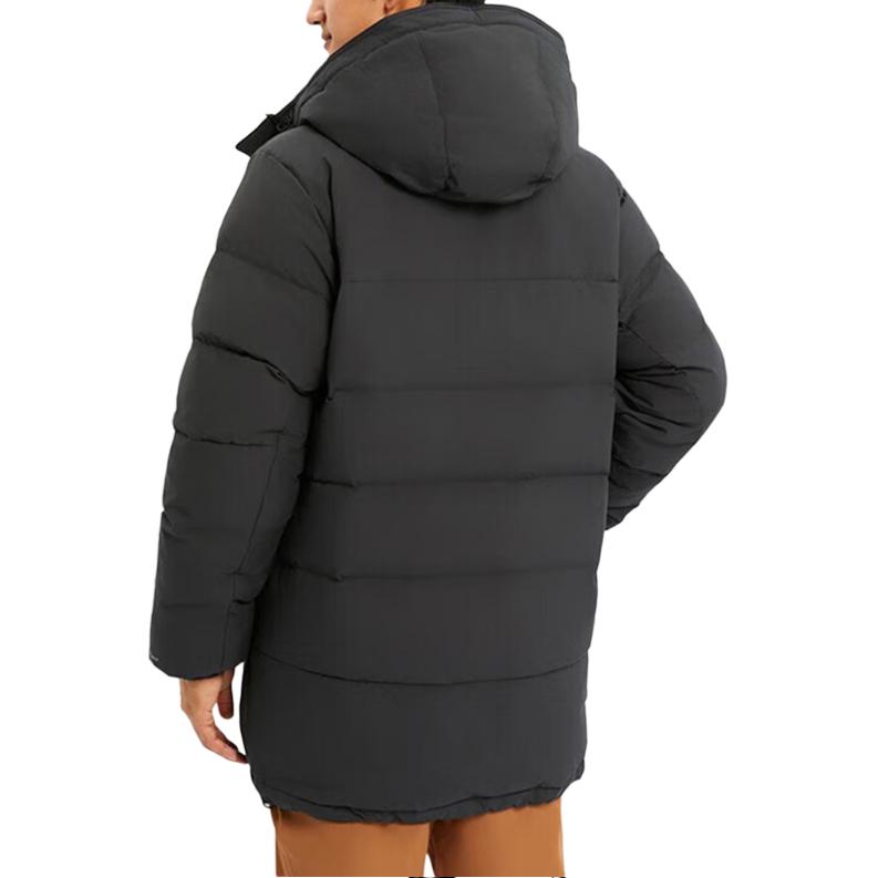 Lookbook 哥伦比亚黑色连帽羽绒服 - 城市户外保暖休闲服饰. WE7624-010