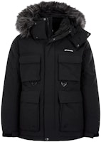 Columbia Black Insulated Puffer Jacket with Removable Hood and Utility Pockets YM3385-010 Columbia Black Insulated Puffer Jacket with Removable Hood and Utility Pockets YM3385-010