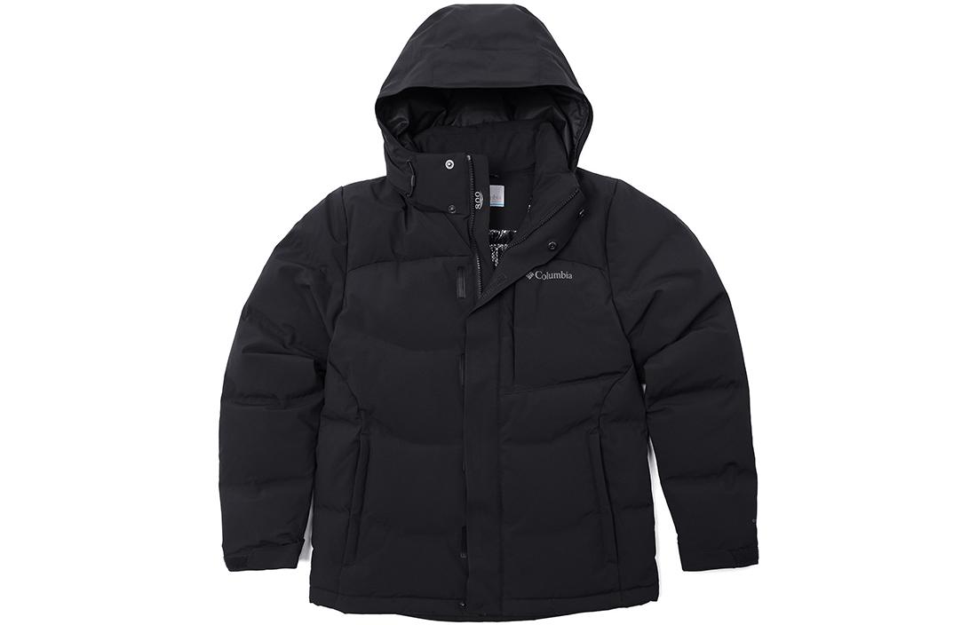 Columbia  Black Logo Printed Windproof Insulated Down Jacket Urban Series XE4306-010