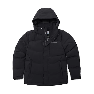 Columbia Black Logo Printed Windproof Insulated Down Jacket Urban Series XE4306-010
