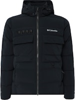 Columbia Black Water-Resistant Insulated Down Jacket with Logo. WE9639-010 Columbia Black Water-Resistant Insulated Down Jacket with Logo. WE9639-010