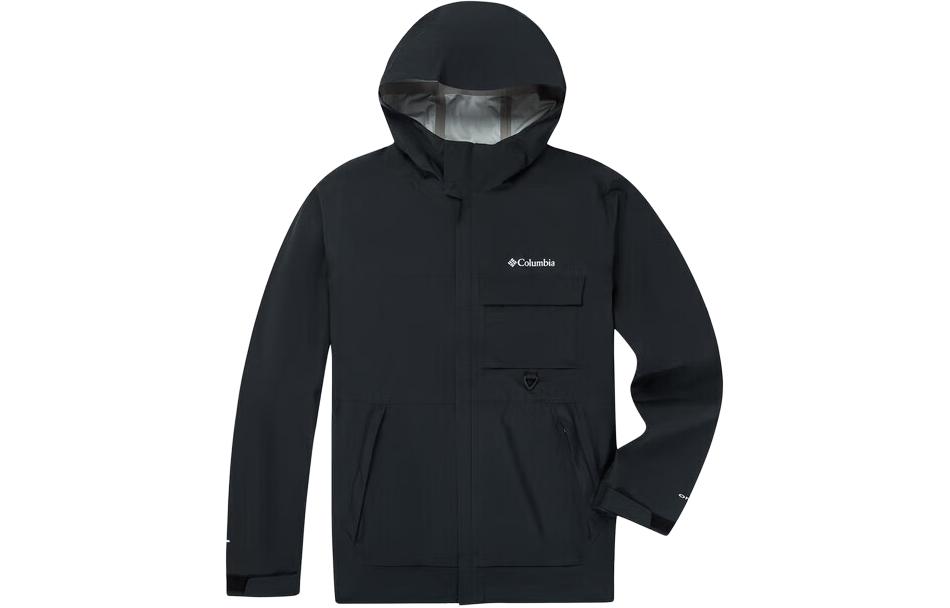 Order コロンビア ブラック 防水 防風 ロゴフード付き ハイキングジャケット WE4517-010
