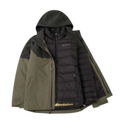 Columbia Cascade Peak 6 Waterproof Down Hoodie Jacket - Green. WE6671-397