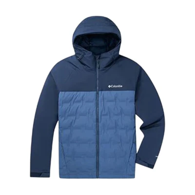 Columbia City Outdoor Series Logo Zip-Up Jacket Down Coat - Navy Blue. WE7857-478