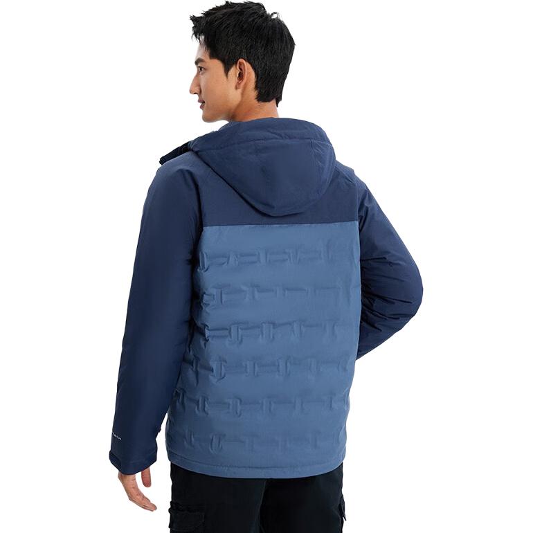 Shop Columbia 城市户外系列标志拉链羽绒夹克外套 - 深蓝色. WE7857-478