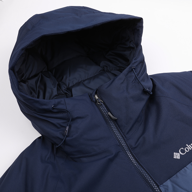 Details for Columbia 城市户外系列标志拉链羽绒夹克外套 - 深蓝色. WE7857-478