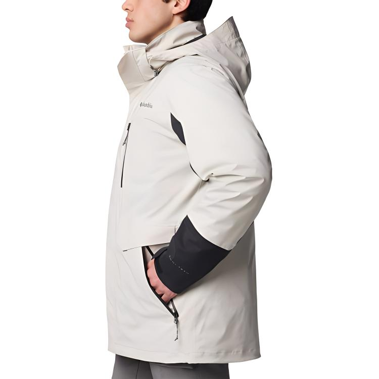 Shop Columbia  Detachable Hood Waterproof Hiking Jacket Beige 2089902-278