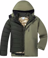 Columbia Green 3-in-1 Waterproof Insulated Jacket for Hiking & Outdoor Adventure. WE6198-397 Columbia Green 3-in-1 Waterproof Insulated Jacket for Hiking & Outdoor Adventure. WE6198-397