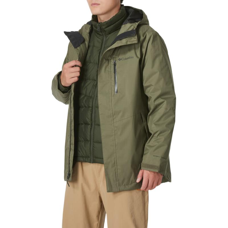 Details for 哥伦比亚绿色三合一防水保暖夹克徒步及户外冒险 WE6198-397