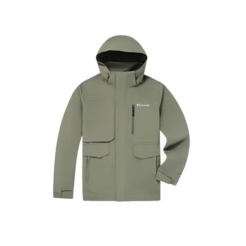 Lookbook 哥倫比亞綠色防水三合一羽絨內襯冬季外套 XE9603-397