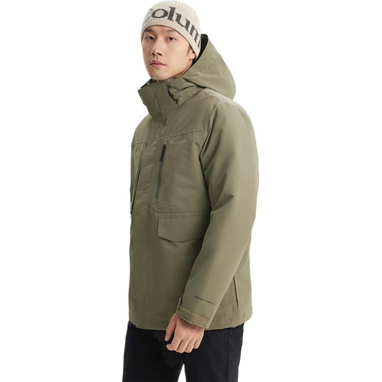 Cheap 哥倫比亞綠色防水三合一羽絨內襯冬季外套 XE9603-397