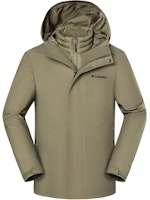 Columbia Green Waterproof Insulated Hiking Jacket with Logo XE5418-397 Columbia Green Waterproof Insulated Hiking Jacket with Logo XE5418-397