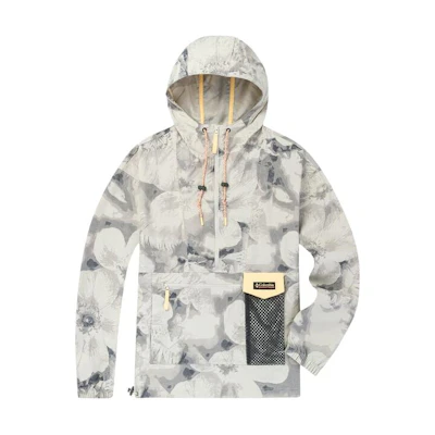 Columbia Grey Patterned Outdoor Pullover Hooded Jacket. WE4267-278