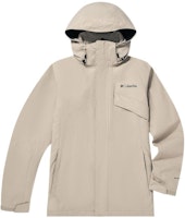 Columbia Khaki Waterproof Windproof Outdoor Hiking 3-in-1 Jacket with Logo. WE1273-271 Columbia Khaki Waterproof Windproof Outdoor Hiking 3-in-1 Jacket with Logo. WE1273-271