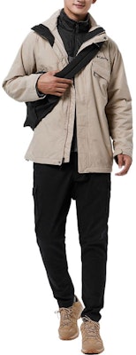 Columbia Khaki Waterproof Windproof Outdoor Hiking 3-in-1 Jacket with Logo. WE1273-271 Shop Columbia Khaki Waterproof Windproof Outdoor Hiking 3-in-1 Jacket with Logo. WE1273-271