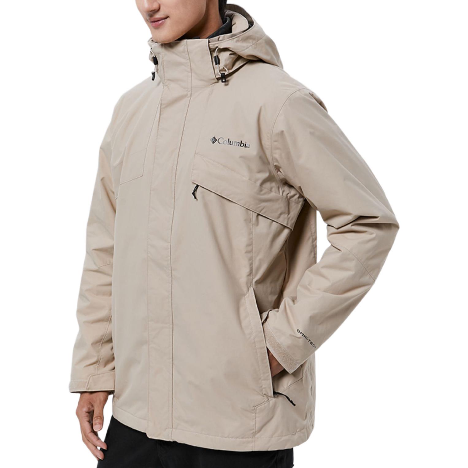Purchase Columbia  Khaki Waterproof Windproof Outdoor Hiking 3-in-1 Jacket with Logo. WE1273-271