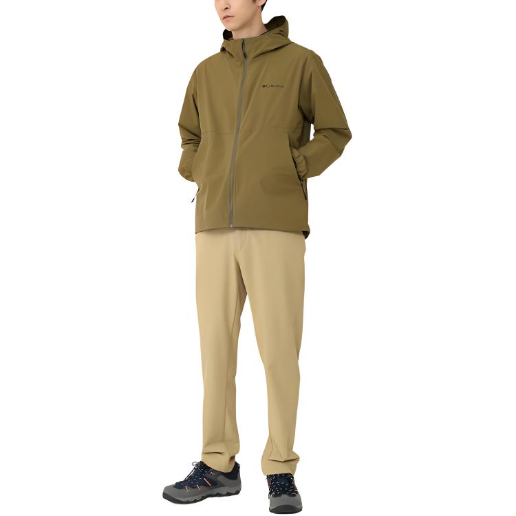 Shop 哥倫比亞輕薄連帽休閒長袖外套 - 橄欖綠配色 PM0373-239