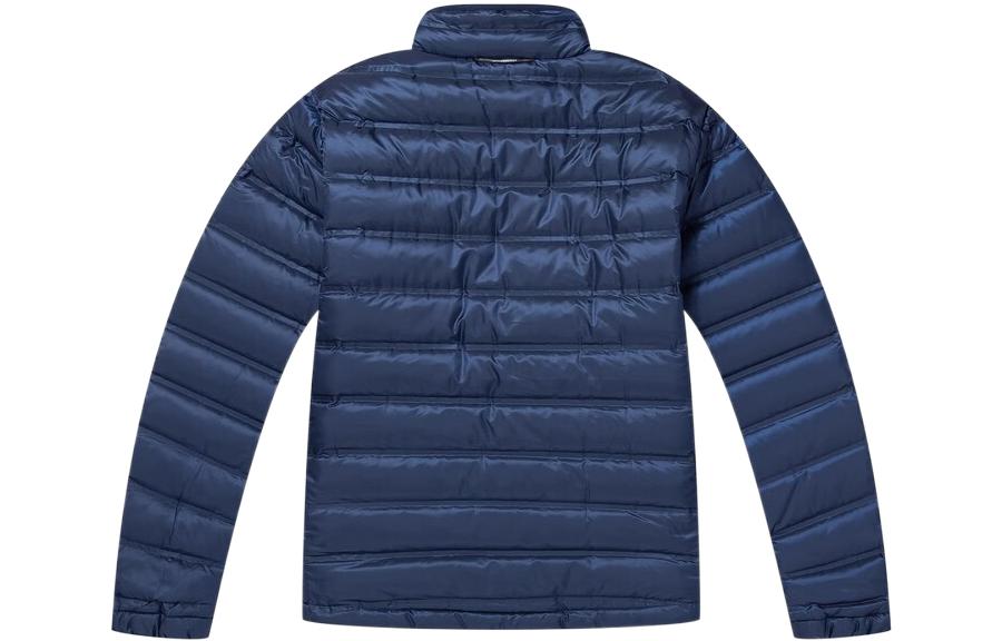 Lookbook Columbia  Lightweight Quilted Down Jacket Blue with Logo Print. WE8287-464