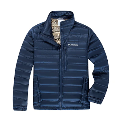 Columbia Navy Omni-Heat Seamless Stylish Slim Fit Insulated Jacket. WE9048-464