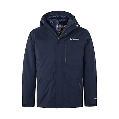Columbia Navy Outdoor Jacket - Waterproof, Windproof, Warm & Durable. WE9643-464
