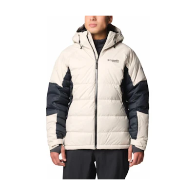 Columbia Roaring Fork Hooded Zip Long Down Jacket Beige 2087341-278