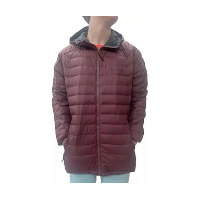 Columbia Solid Color Loose Fit Hooded Jacket Deep Red XM0477-640