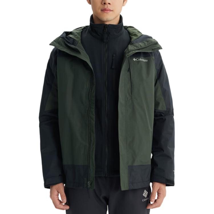 Order 哥倫比亞防水防風透氣連帽戶外外套 - 深綠色 XE5220-366