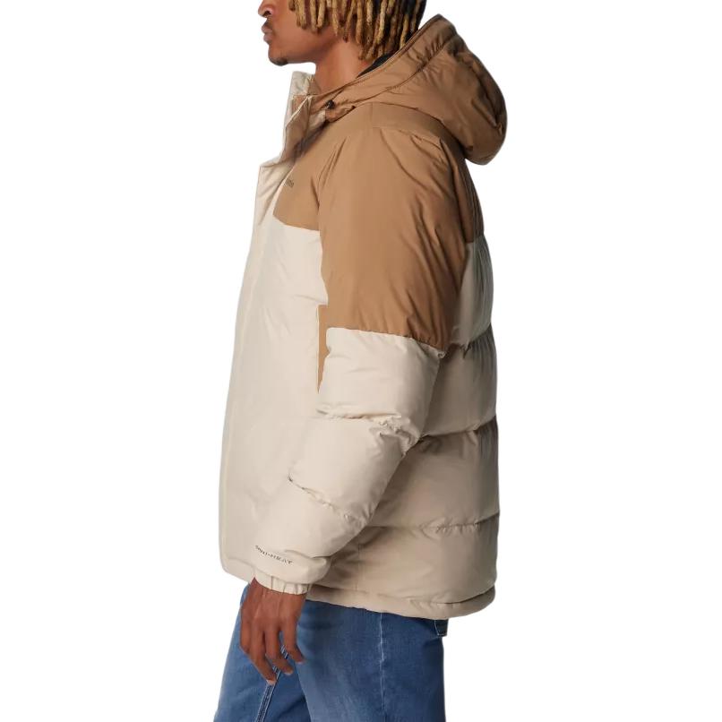 Shop Columbia Aldercrest™  Waterproof Down Hooded Jacket Ancient Fossil/Delta Colorblock 2008471-271