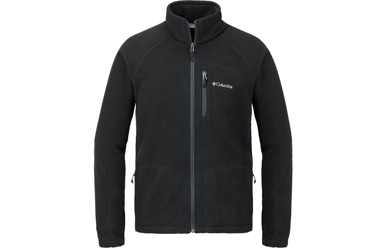 Columbia Black Casual Outdoor Fleece Jacket with Stand Collar AE3039-010