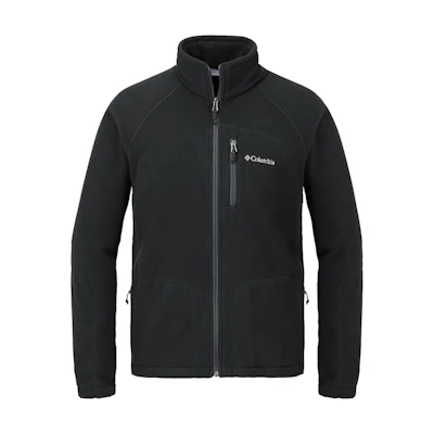 Columbia Black Casual Outdoor Fleece Jacket with Stand Collar AE3039-010