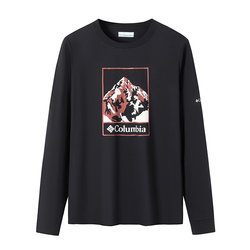 Columbia Black Crewneck Sweatshirt with Graphic Print - Comfortable Fit AE3817-009