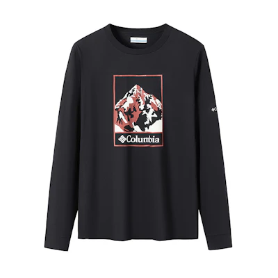 Columbia Black Crewneck Sweatshirt with Graphic Print - Comfortable Fit AE3817-009